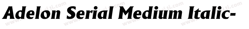 Adelon Serial Medium Italic字体转换